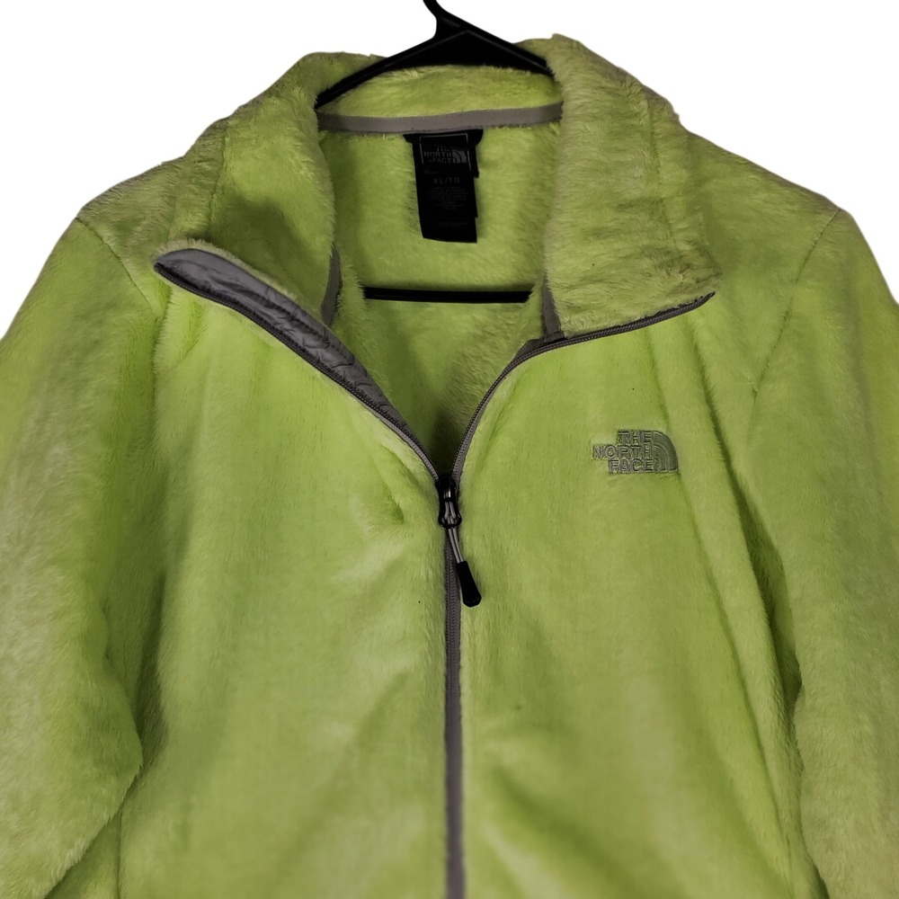 The North Face Osito Fleece Jacket Lime Green Full Zip Womens XL MW 358060